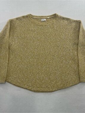 Fat Face Women’s US Size 12 Knit Yellow Golden Haze Jumper Pullover Basket weave